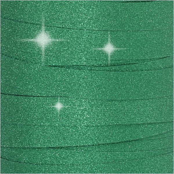 Presentsnören - grön - glitter - 100 m Presentsnören - grön - glitter - 100 m