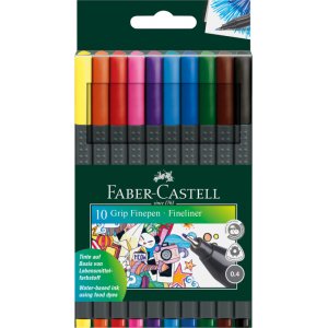 Fiberpennset - Faber-Castell - Grip Finepen - 10 frger