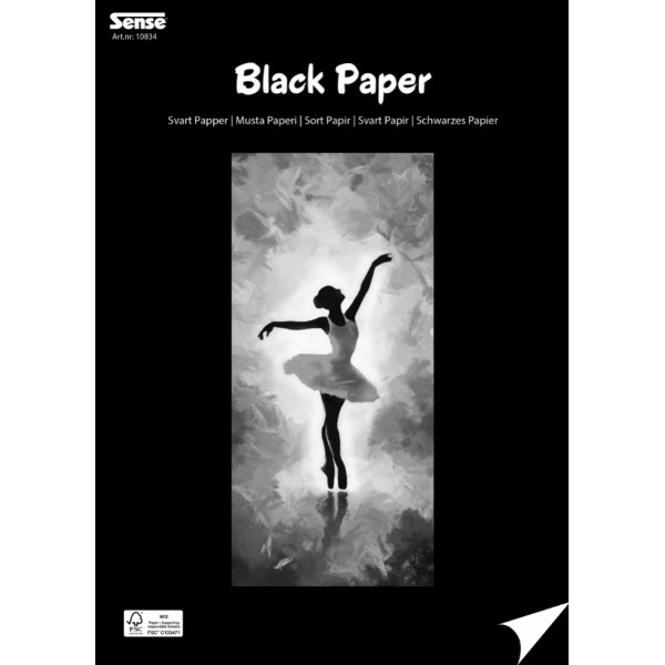 Svart papper A4 160 g 30 blad FSC�