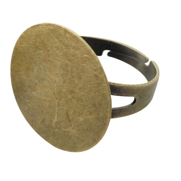 Ring med platta 20 mm i brons Ring med platta 20 mm i brons