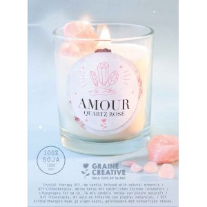 Doftljusset med rosa kvarts och vanilj Doftljusset med rosa kvarts och vanilj
