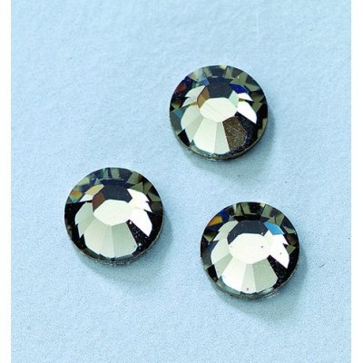 Swarovski strass flate steiner  3-5 mm - svart diamant