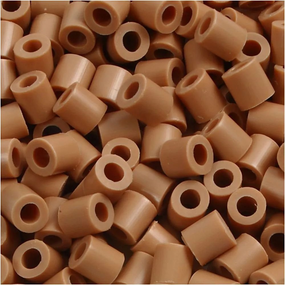 NABBI Tube perler - Lysebrune (32260) - 1100 stk - Rørperler, Perler & perleplader, Håndværk