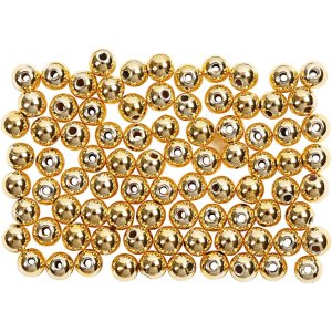 Vaxpärlor 4 mm Guld 150 st Vaxpärlor 4 mm Guld 150 st