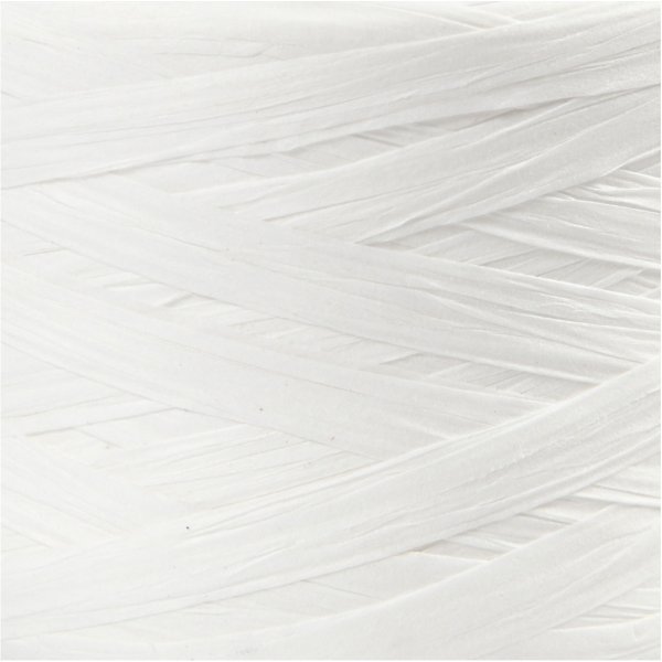 Raffia Pappersgarn - vit - 100 m Raffia Pappersgarn - vit - 100 m