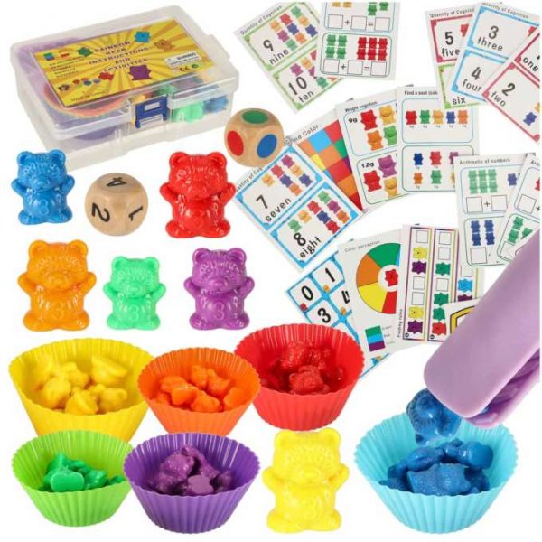 Räkneset med björnar Montessori 44 delar Räkneset med björnar Montessori 44 delar