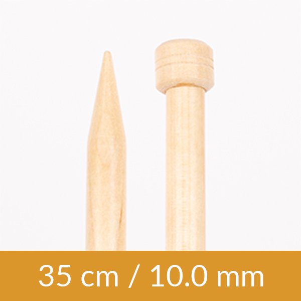 Ändstickor - Björk - 35cm 10.00mm / 13.8in US 15 - Ändstickor, Stickor, Stickning, Sticka & virka