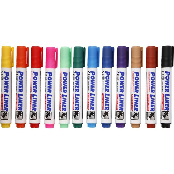 Whiteboardmarker 4 mm - Mixade färger - 12 st Whiteboardmarker 4 mm - Mixade färger - 12 st