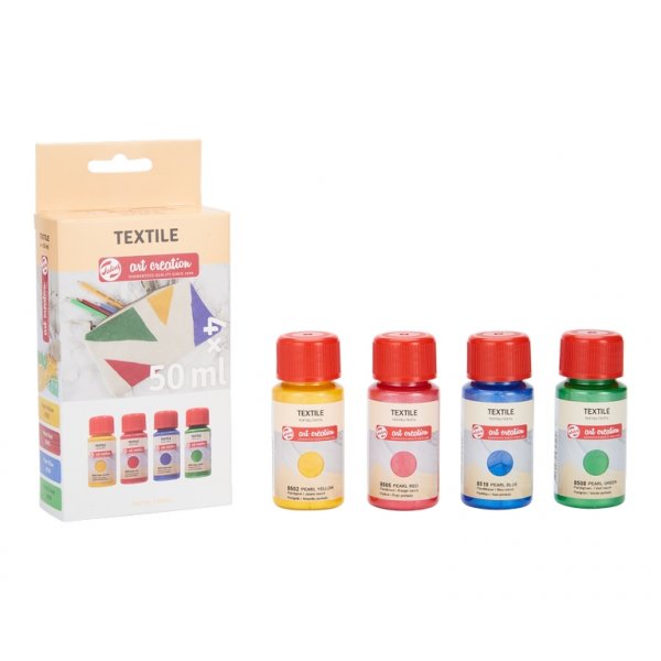 Tekstilfargesett 4 x 50 ml