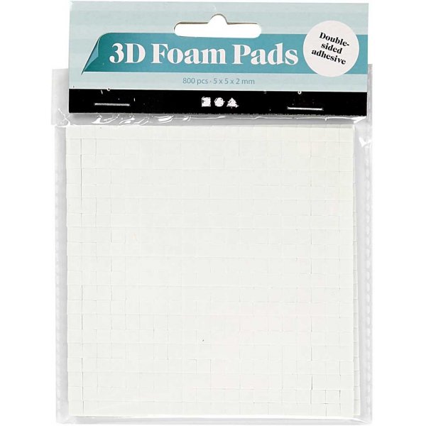 Fästkuddar 3D - vit - 2 x 400 st Fästkuddar 3D - vit - 2 x 400 st