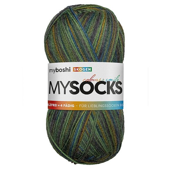 Myboshi Mysocks - 100 g - Skogen - Myboshi Garn, Garn, Sticka & virka