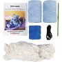 DIY-s�t amigurumi flodhest bl� og lysebl� - 1 pakke.