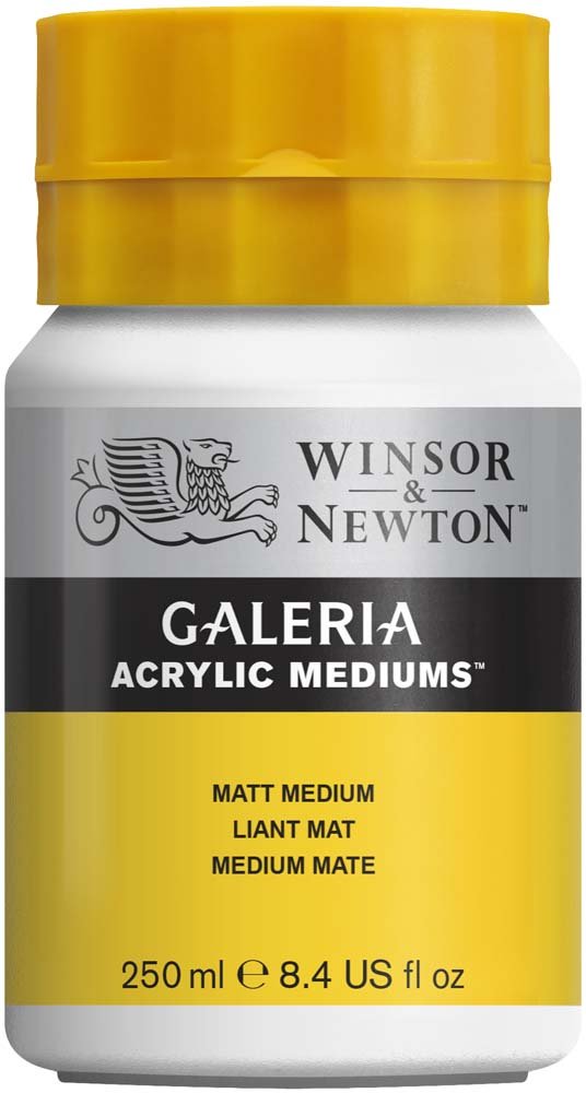 Akrylmedium W&N Galeria - Mat medium 250 ml - Akrylmedier, Malermedium, Fernis og kunstner medier til kunstmaling