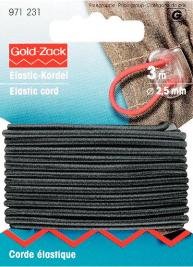 Elastikbånd 2,5 mm sort 3 m - Elastisksnor, Snor, Tekstilbånd & snor