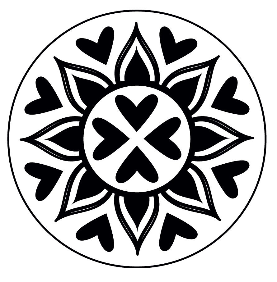 Mønt til stempelfrimærker Mandala - 17 mm - Segl stempel, Stempler, Scrapbooking, Håndværk