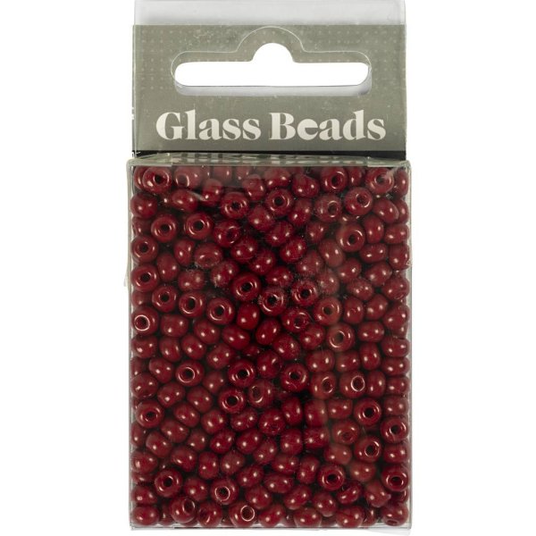 Rocaillepärlor 4 mm matt frozen Rödbrun 25 g Rocaillepärlor 4 mm matt frozen Rödbrun 25 g