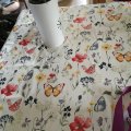 Kundebilde Voksduk sommerfugler og blomster: Kjempebra kvalitet og superfin...