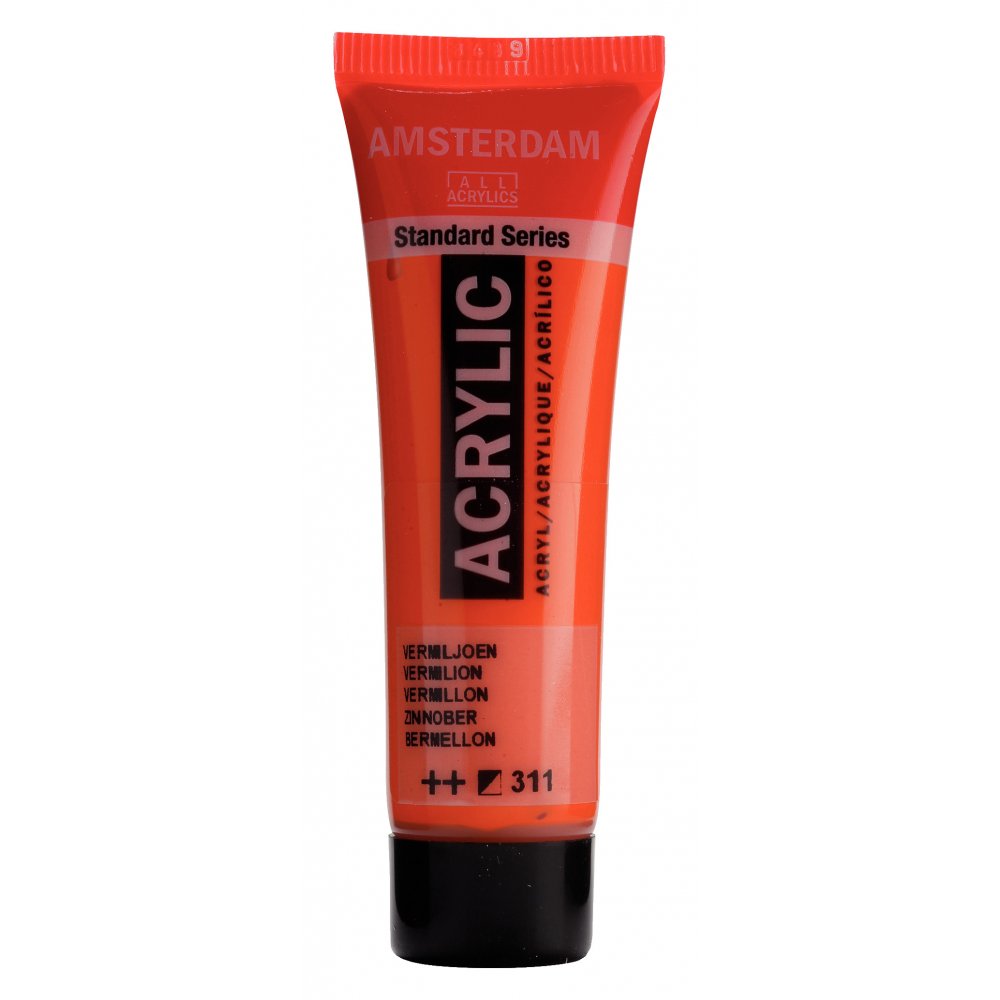 Akrylmaling Amsterdam 20 ml - Vermilion - Akrylfarver, Kunstnerfarver
