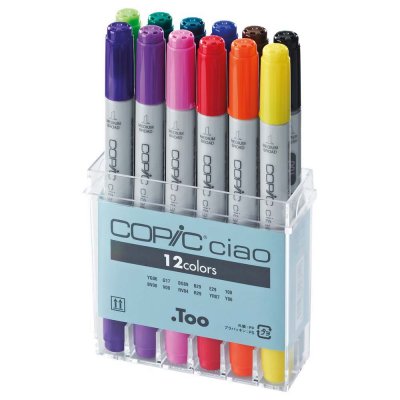 Copic Ciao set - 12 pennor - Basfärger