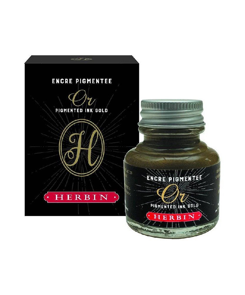 Pigmentblæk Herbin 30 ml - Guld - Tusch & Blæk, Kunstnerfarver