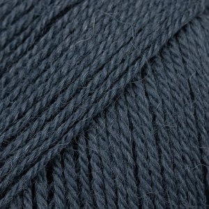 DROPS Flora Uni Colour garn 50g - Midnattsskugga (35)
