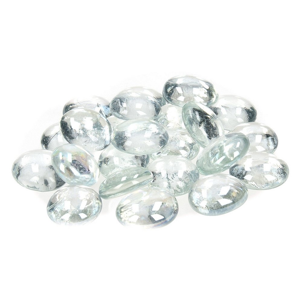 Glassten Glinsende 18-20 mm - Krystalklar 100 g/20-30 stk. - Buede glassten, Smådekorationer, Strøelse, klistermærker & små dekorationer,
