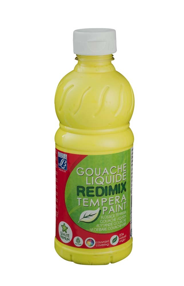 Skolefarve L&B Redimix 500 ml - Citrongul - Gouache, Kunstnerfarver