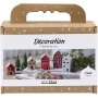 DIY-sæt Dekorative huse Julefarver 5-pak DIY-sæt Dekorative huse Julefarver 5-pak