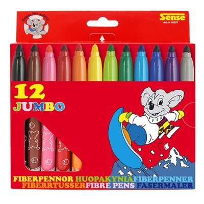 Fiberpenner Jumbo Sense - 12 penner