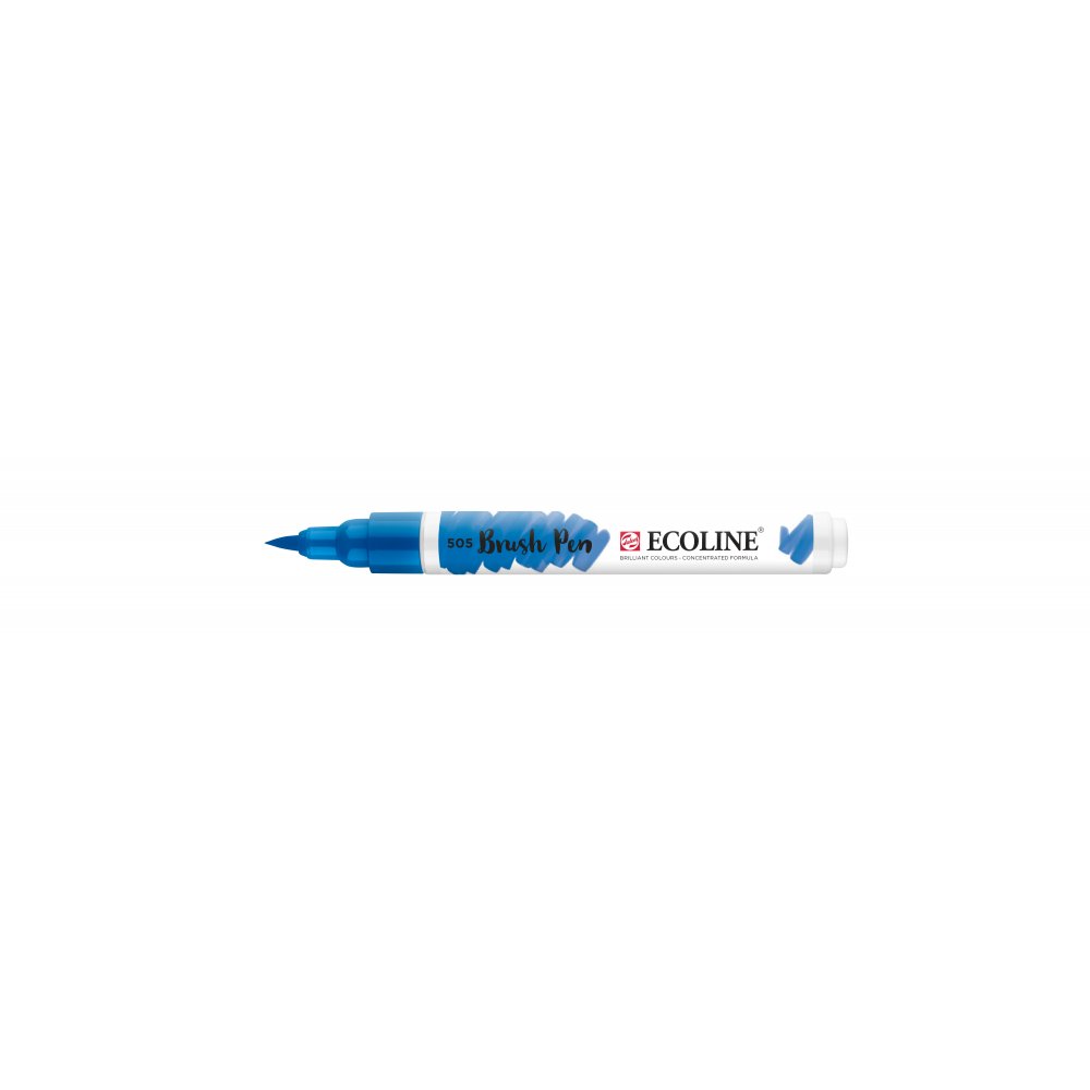 Penselpen Ecoline Brush Pen - Ultramarine Light (505) - Fiberpenne, Penne, Penne, kridt & tusch