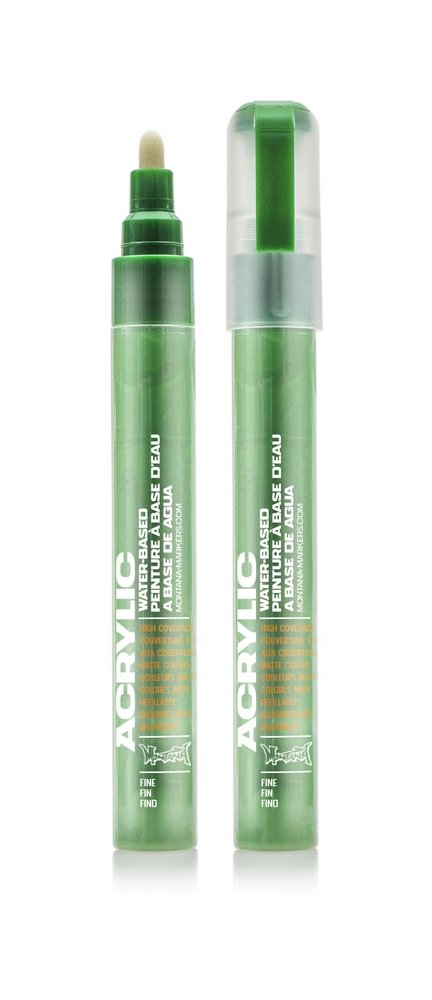 Montana Acrylic Marker Short - 2 mm Green - Montana Markers, Markers, Penne, Penne, kridt & tusch