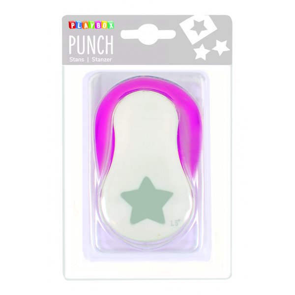 Stans stj�rna 3,8 cm - Rosa/vit