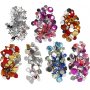 Rhinestones in box - bl - rosa - slv - rund - stjerner - hjerter - 6+7+9+10+11+12+14+16 mm - 300 stk