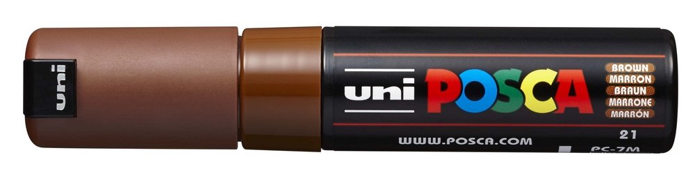 Uni Posca Marker PC-7M - Brown (45) - Posca-penne, Markers, Penne, Penne, kridt & tusch