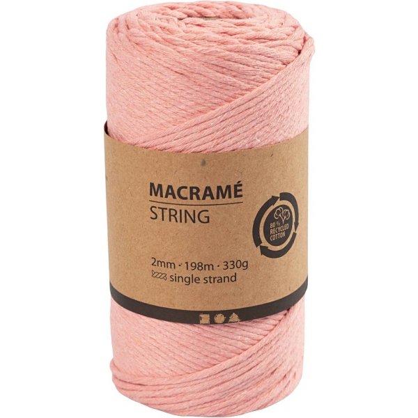 Makramégarn - rosa - Ø2 mm - 198 m Makramégarn - rosa - Ø2 mm - 198 m