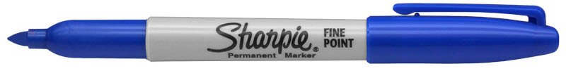 Markeringspen Sharpie Fine Perm. Markør - Blå - Markørpenne, Penne, Penne, kridt & tusch