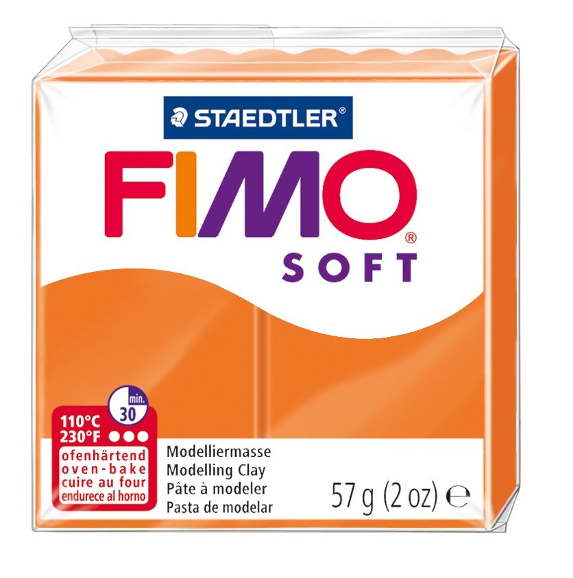 Modellervoks Fimo Soft 57 g - Mandarin - Fimolera, Modellere, Hobbyartikler til børn, Hobbymateriale, Håndværk