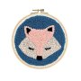 Punch needle-kit med r�vmotiv, � 20 cm