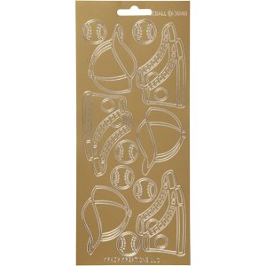 Sportklisterm�rker 10x23 cm Guld - 1 ark