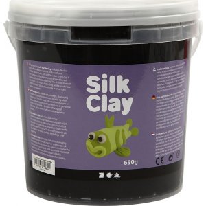 Silk Clay - svart - 650 g