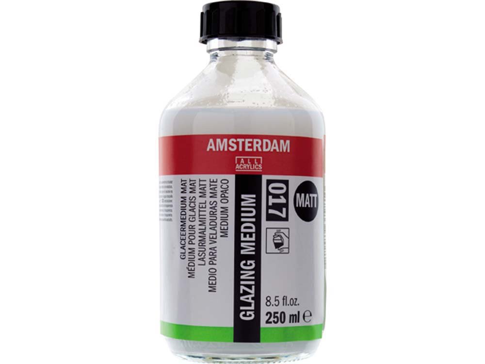 Glasur medium Amsterdam 250 ml - Mat - Akrylmedier, Malermedium, Fernis og kunstner medier til kunstmaling