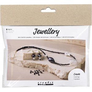 Mini DIY Kit smykker, sort harmoni, Heavy halskde