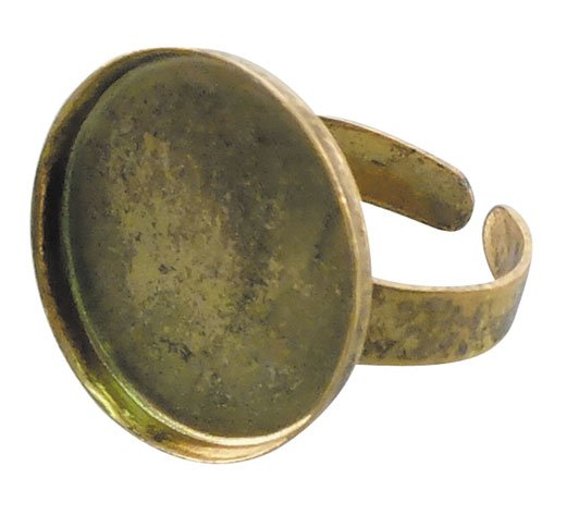Rund ring 20 mm - gammaldags guld Rund ring 20 mm - gammaldags guld