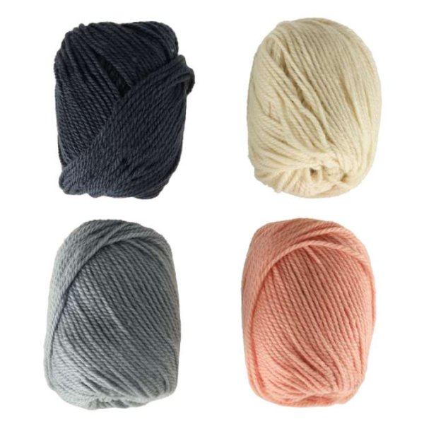 Garnnystanset 4 x 50 g 61 m Klassiska färger - Virkpaket Garnnystanset 4 x 50 g 61 m Klassiska färger - Virkpaket
