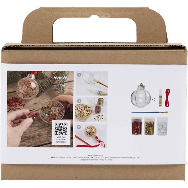 Mini DIY Kit Julgranskulor - Paljetter Mini DIY Kit Julgranskulor - Paljetter
