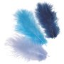 Marabou fj�drar mix 10 cm turkos 15-pack