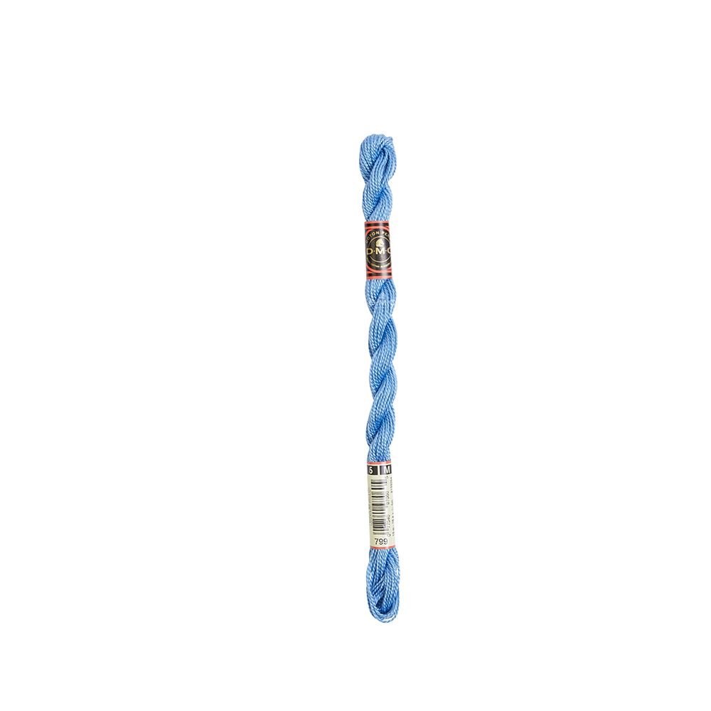 DMC Pearl Cotton Art. 115/5, 799 Medium Delft Blue - Broderigarn, Garn, Sticka & virka