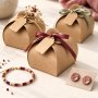 Presentaskar i kraftpapper 6 x 6 x 5,5 cm med etiketter - 10-pack Presentaskar i kraftpapper 6 x 6 x 5,5 cm med etiketter - 10-pack