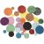 Dekorative gummisirkler - blandede glitterfarger - 1000 stk