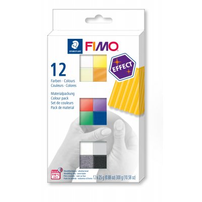 Modellervoks Fimo Effect 25g 12 farver - Farvest 1